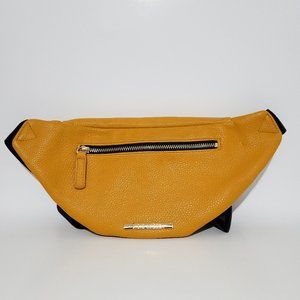 Steve Madden mustard Yellow and Black  Faux Leather Fanny Pack Pouch